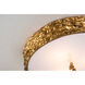 Trellis 4 Light Gold leaf Bath/Flush Mounts Ceiling Light in Gold Leaf with Antique